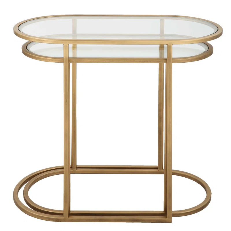 Lutterworth Glass Top Nesting Tables