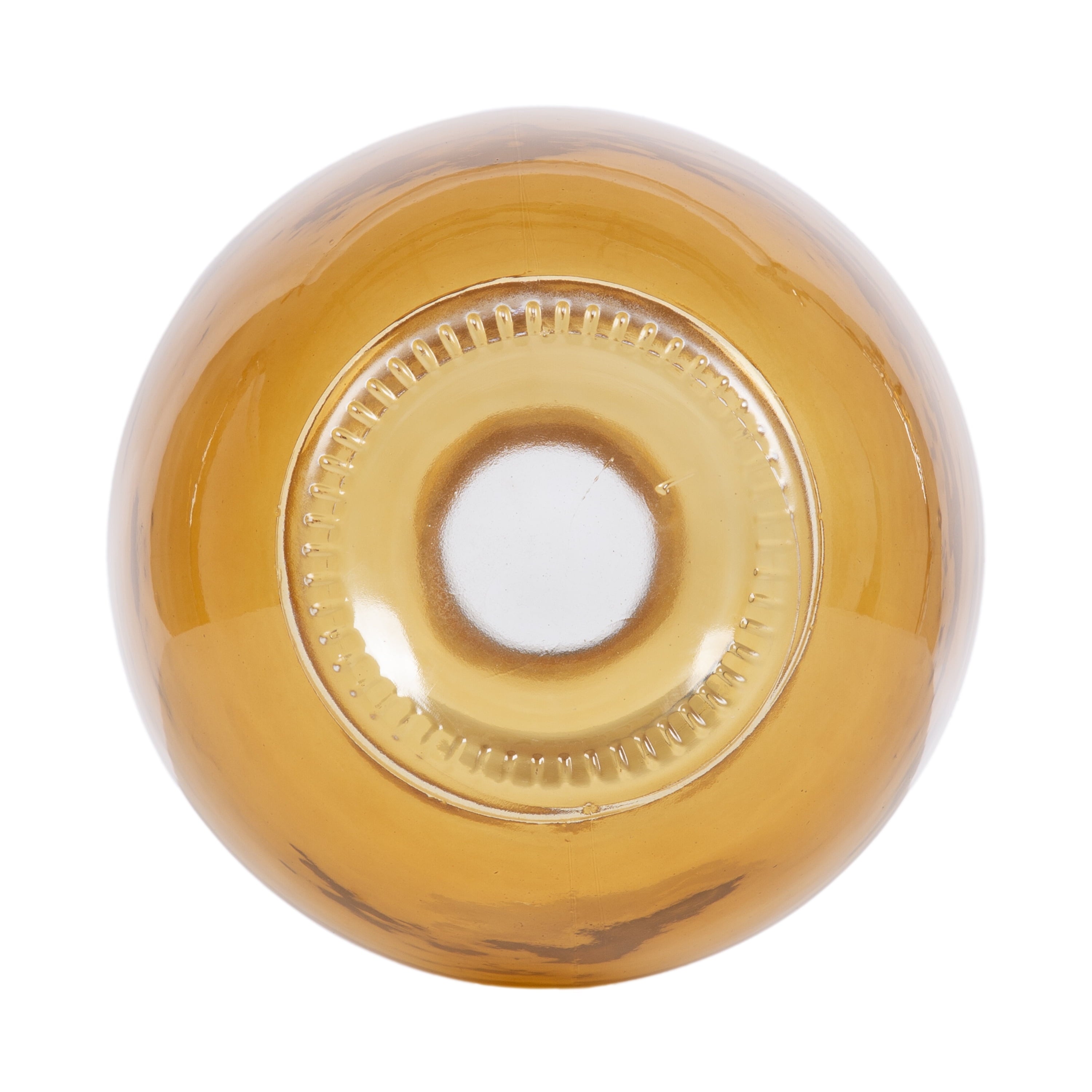 (2 Pack)  12" High Amber Translucent Glass Indoor Tabletop Vase by