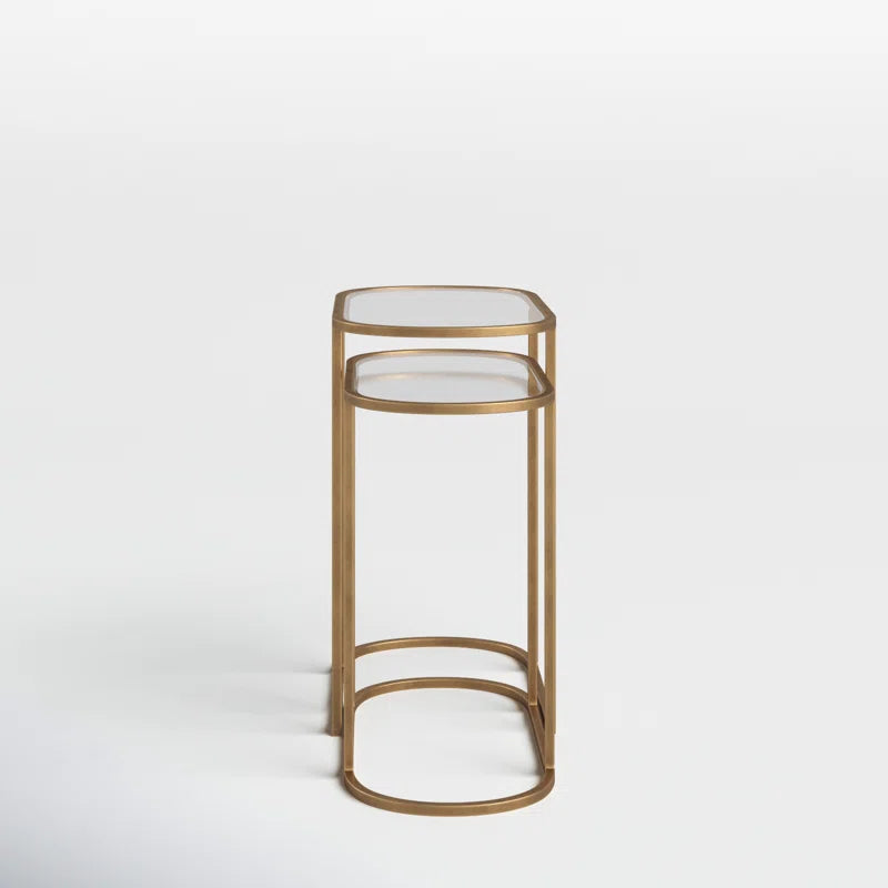 Lutterworth Glass Top Nesting Tables