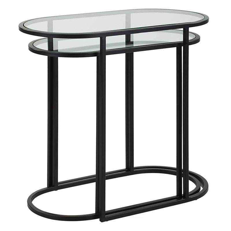Lutterworth Glass Top Nesting Tables