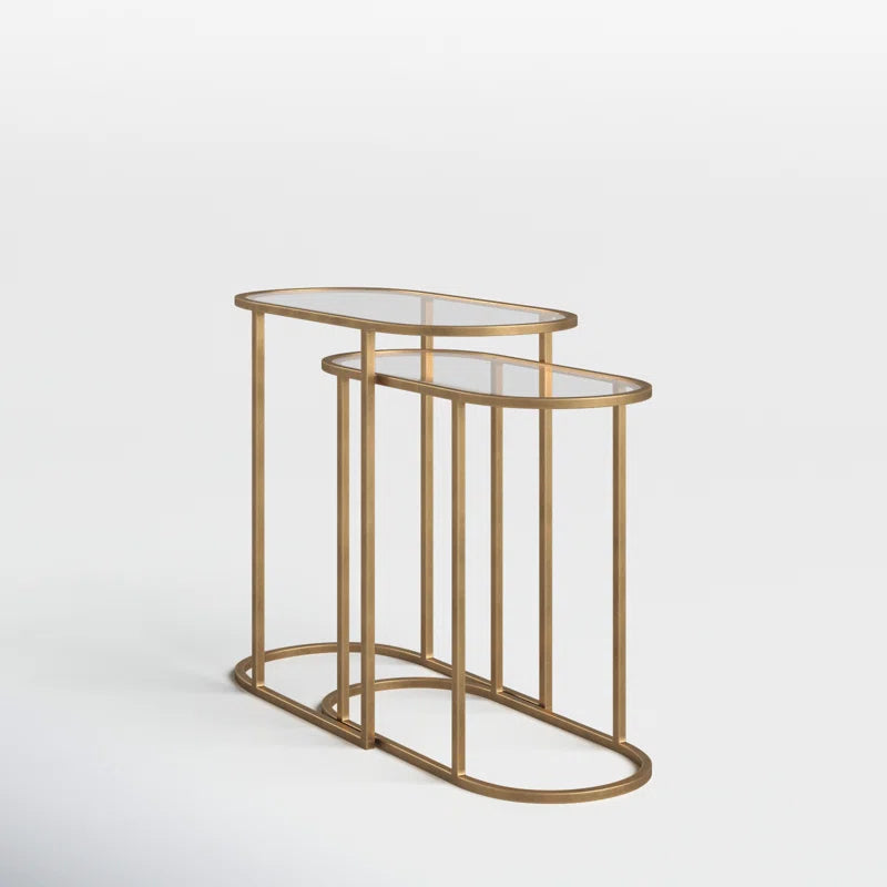 Lutterworth Glass Top Nesting Tables