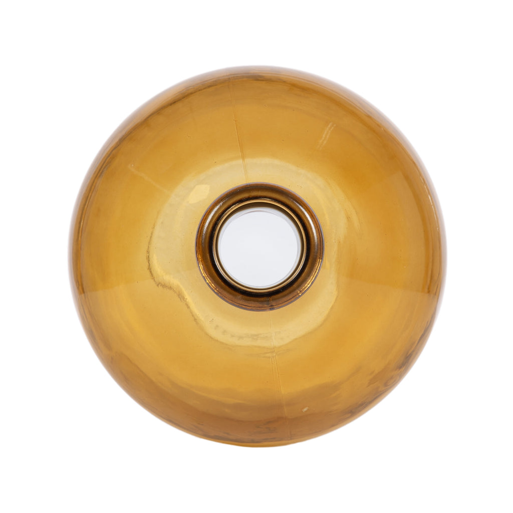 (2 Pack)  12" High Amber Translucent Glass Indoor Tabletop Vase by