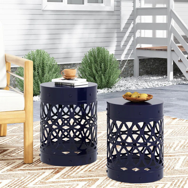 Moraima Outdoor Metal Side Tables