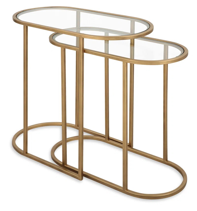 Lutterworth Glass Top Nesting Tables