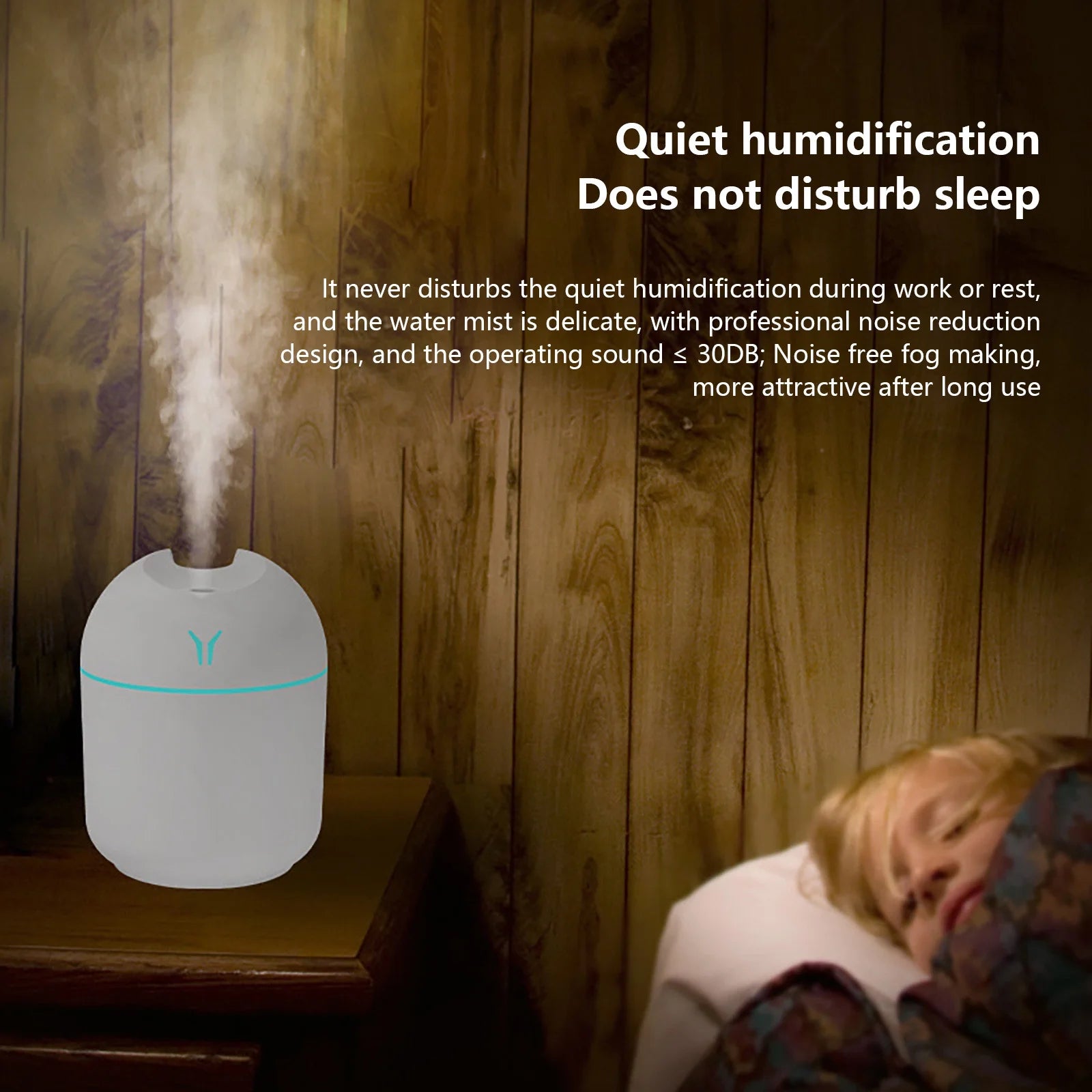2023 Promotion on Sale, U Humidifier with Light ,Quiet Cool Mist Humidifier for Bedroom and Office ,Plants, Easy to Clean