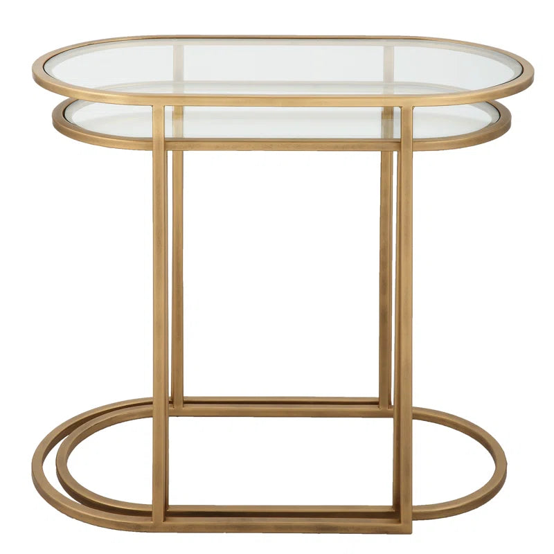 Lutterworth Glass Top Nesting Tables