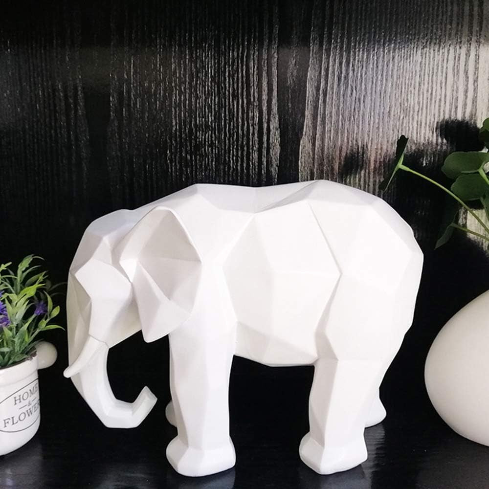 Nordic Modern Polyresin Elephant Figurine Home Decor, Originality Home Decoration Furnishing Animal Ornament Resin, Resin Statues Home Decor Ornament Figures