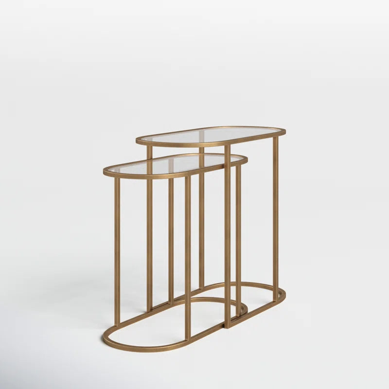 Lutterworth Glass Top Nesting Tables