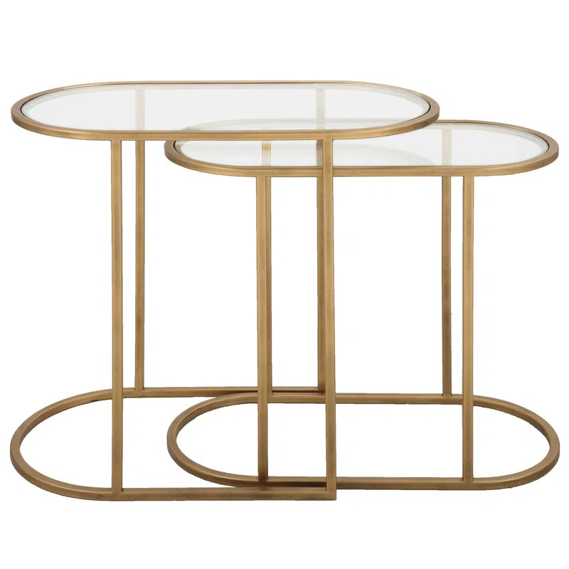 Lutterworth Glass Top Nesting Tables