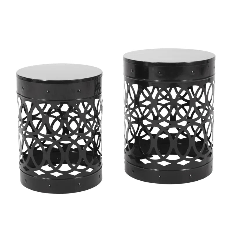 Moraima Outdoor Metal Side Tables